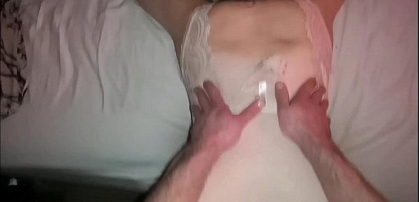  Young Mom has big juicy ass plugged and is fucked in pussy until she cums
